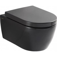 Комплект подвесной унитаз SSWW CT2037black + система инсталляции Tece 9400413