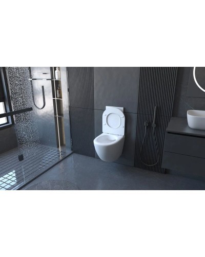 Комплект подвесной унитаз Abber Bequem AC1100 + система инсталляции Abber AC0105 + AC0120