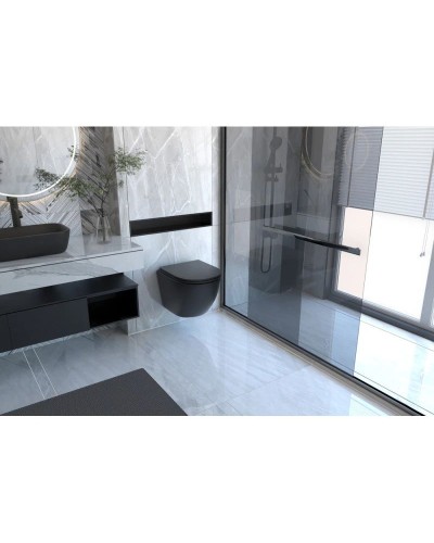 Комплект подвесной унитаз Abber Bequem AC1100MB + система инсталляции Abber AC0105 + AC0120MB