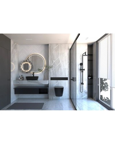 Комплект подвесной унитаз Abber Bequem AC1100MB + система инсталляции Abber AC0105 + AC0121MB