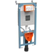 Комплект унитаза с инсталляцией Vitra Normus 9773B003-7203 с сиденьем и клавишей смыва Хром матовый