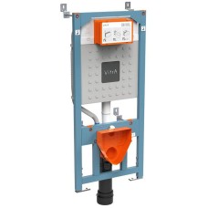 Комплект унитаза с инсталляцией Vitra Normus 9773B003-7203 с сиденьем и клавишей смыва Хром матовый