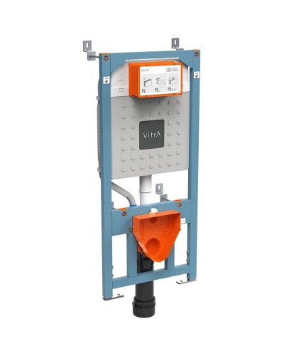 Комплект унитаза с инсталляцией Vitra Normus 9773B003-7203 с сиденьем и клавишей смыва Хром матовый