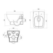 Комплект унитаза с инсталляцией Santek Нео Пэк 1WH302463 с сиденьем Микролифт и Белой клавишей смыва