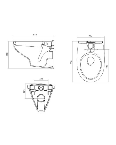 Комплект унитаза с инсталляцией Santek Бореаль Пэк 1WH302464 с сиденьем Микролифт и Белой клавишей смыва