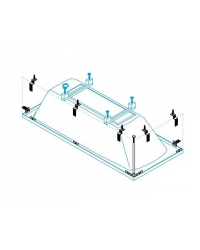 Универсальный установочный комплект для 2-х панелей прямоугольной акриловой ванны Cezares CZR-SCR-FIX-KIT