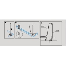 Универсальный установочный комплект для 2-х панелей прямоугольной акриловой ванны Cezares CZR-SCR-FIX-KIT