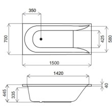Каркас для ванны 150х70 см Am.Pm Spirit W72A-150-070W-R2