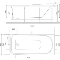 Каркас для ванны 150х70 см Am.Pm Like W80A-150-070W-R