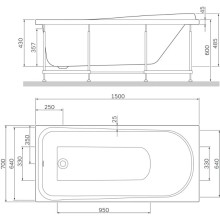 Каркас для ванны 150х70 см Am.Pm Like W80A-150-070W-R