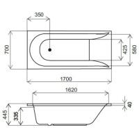 Каркас для ванны 170х70 см Am.Pm Spirit W72A-170-070W-R2
