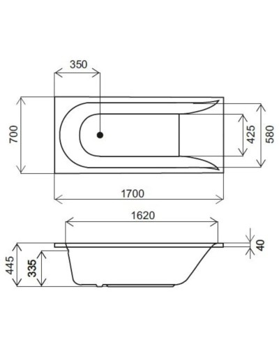 Каркас для ванны 170х70 см Am.Pm Spirit W72A-170-070W-R2