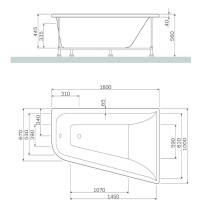 Каркас для ванны 160х100 см Am.Pm Spirit W72A-160-100W-R2