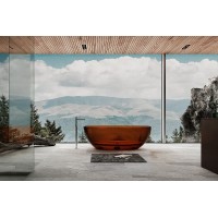 Ванна из полиэфирной смолы Abber Kristall 165х78 AT9701Opal Коричневая без гидромассажа