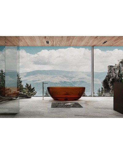 Ванна из полиэфирной смолы Abber Kristall 165х78 AT9701Opal Коричневая без гидромассажа