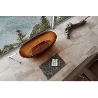 Ванна из полиэфирной смолы Abber Kristall 165х78 AT9701Opal Коричневая без гидромассажа