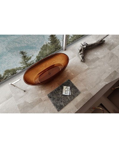 Ванна из полиэфирной смолы Abber Kristall 165х78 AT9701Opal Коричневая без гидромассажа