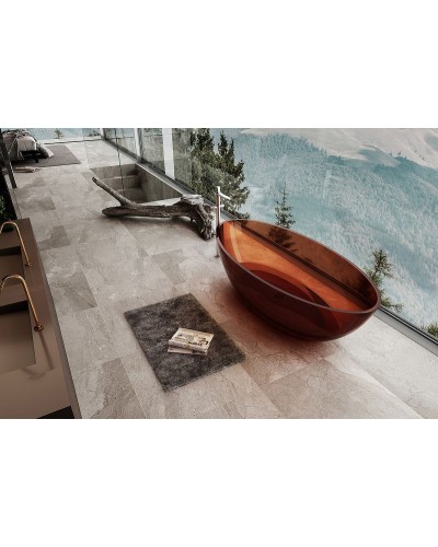 Ванна из полиэфирной смолы Abber Kristall 180х85 AT9702Opal Коричневая без гидромассажа