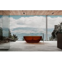 Ванна из полиэфирной смолы Abber Kristall 170х75 AT9703Opal Коричневая без гидромассажа