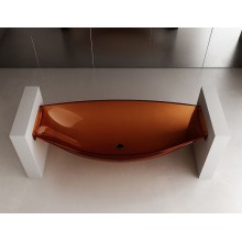 Ванна из полиэфирной смолы Abber Kristall 180х80 AT9704Opal Коричневая без гидромассажа