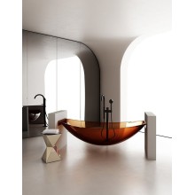 Ванна из полиэфирной смолы Abber Kristall 180х80 AT9704Opal Коричневая без гидромассажа