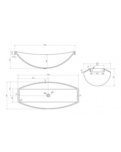 Ванна из полиэфирной смолы Abber Kristall 180х80 AT9704Opal Коричневая без гидромассажа