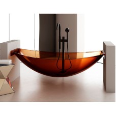 Ванна из полиэфирной смолы Abber Kristall 180х80 AT9704Opal Коричневая без гидромассажа