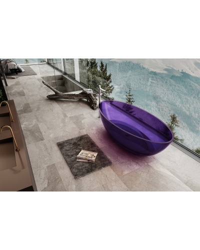 Ванна из полиэфирной смолы Abber Kristall 180х85 AT9702Amethyst Фиолетовая без гидромассажа