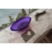 Ванна из полиэфирной смолы Abber Kristall 180х85 AT9702Amethyst Фиолетовая без гидромассажа