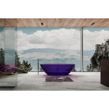 Ванна из полиэфирной смолы Abber Kristall 180х85 AT9702Amethyst Фиолетовая без гидромассажа