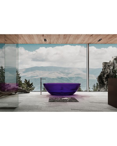 Ванна из полиэфирной смолы Abber Kristall 180х85 AT9702Amethyst Фиолетовая без гидромассажа
