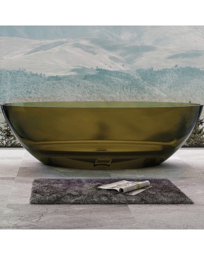 Ванна из полиэфирной смолы Abber Kristall 180х85 AT9702Vesuvian Оливковая без гидромассажа