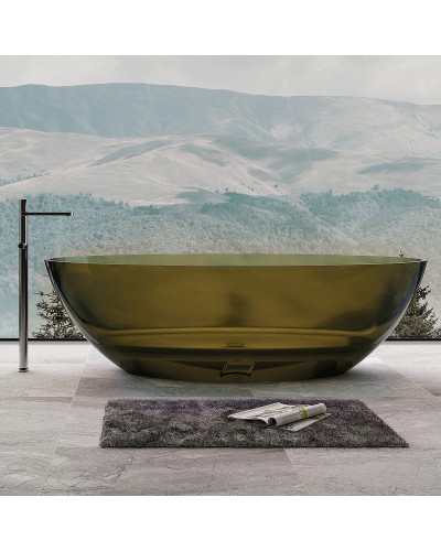 Ванна из полиэфирной смолы Abber Kristall 180х85 AT9702Vesuvian Оливковая без гидромассажа