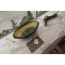 Ванна из полиэфирной смолы Abber Kristall 180х85 AT9702Vesuvian Оливковая без гидромассажа