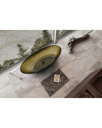 Ванна из полиэфирной смолы Abber Kristall 180х85 AT9702Vesuvian Оливковая без гидромассажа