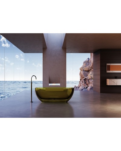 Ванна из полиэфирной смолы Abber Kristall 170х75 AT9703Vesuvian Оливковая без гидромассажа