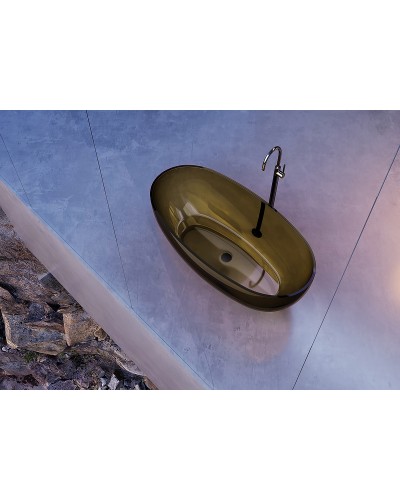 Ванна из полиэфирной смолы Abber Kristall 170х75 AT9703Vesuvian Оливковая без гидромассажа