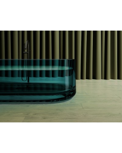 Ванна из полиэфирной смолы Abber Kristall 170х75 AT9708Aquamarin Бирюзовая без гидромассажа