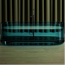 Ванна из полиэфирной смолы Abber Kristall 170х75 AT9708Aquamarin Бирюзовая без гидромассажа