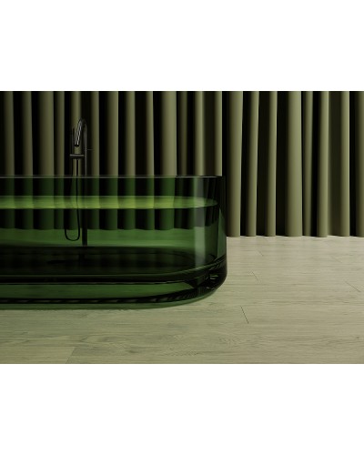 Ванна из полиэфирной смолы Abber Kristall 170х75 AT9708Emerald Зеленая без гидромассажа