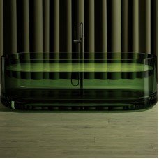 Ванна из полиэфирной смолы Abber Kristall 170х75 AT9708Emerald Зеленая без гидромассажа
