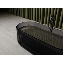 Ванна из полиэфирной смолы Abber Kristall 170х75 AT9708Onyx Черная без гидромассажа