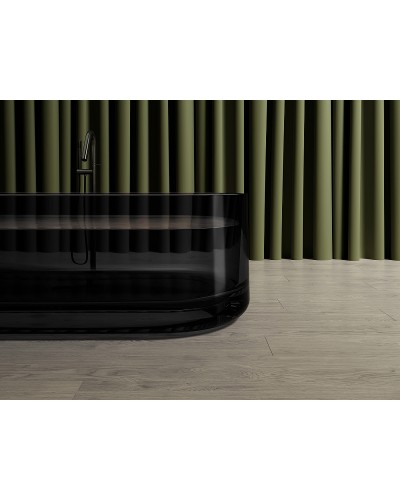 Ванна из полиэфирной смолы Abber Kristall 170х75 AT9708Onyx Черная без гидромассажа