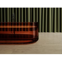 Ванна из полиэфирной смолы Abber Kristall 170х75 AT9708Opal Коричневая без гидромассажа