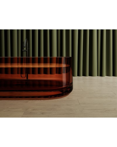 Ванна из полиэфирной смолы Abber Kristall 170х75 AT9708Opal Коричневая без гидромассажа