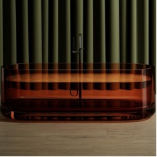 Ванна из полиэфирной смолы Abber Kristall 170х75 AT9708Opal Коричневая без гидромассажа