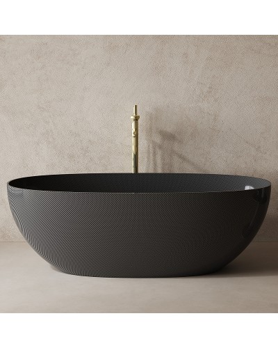 Карбоновая ванна Abber Karbon 170x75 AK9001-1.7 Черная без гидромассажа