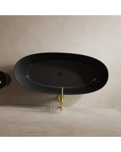 Карбоновая ванна Abber Karbon 170x75 AK9001-1.7 Черная без гидромассажа