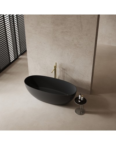 Карбоновая ванна Abber Karbon 170x75 AK9001-1.7 Черная без гидромассажа