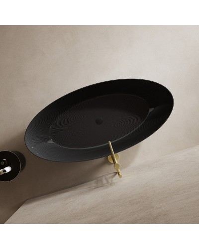 Карбоновая ванна Abber Karbon 180x85 AK9002-1.8 Черная без гидромассажа